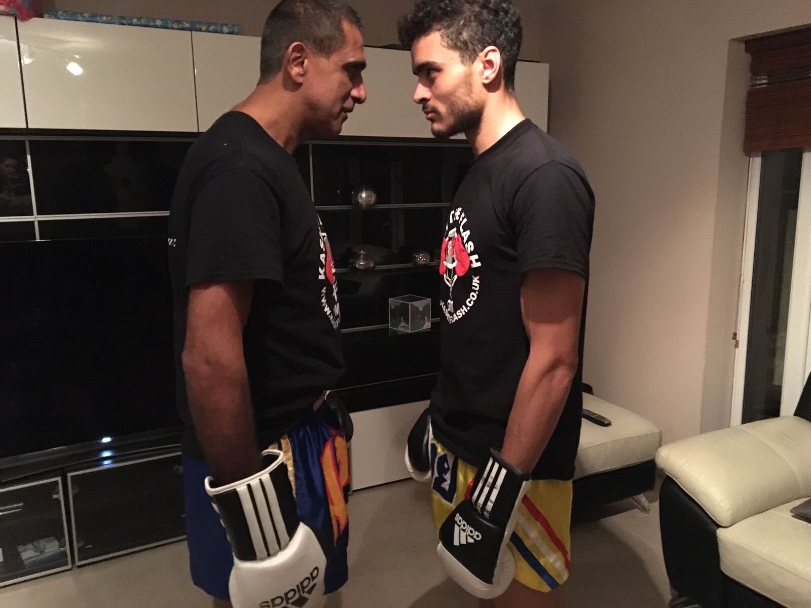 Kash training a fighter